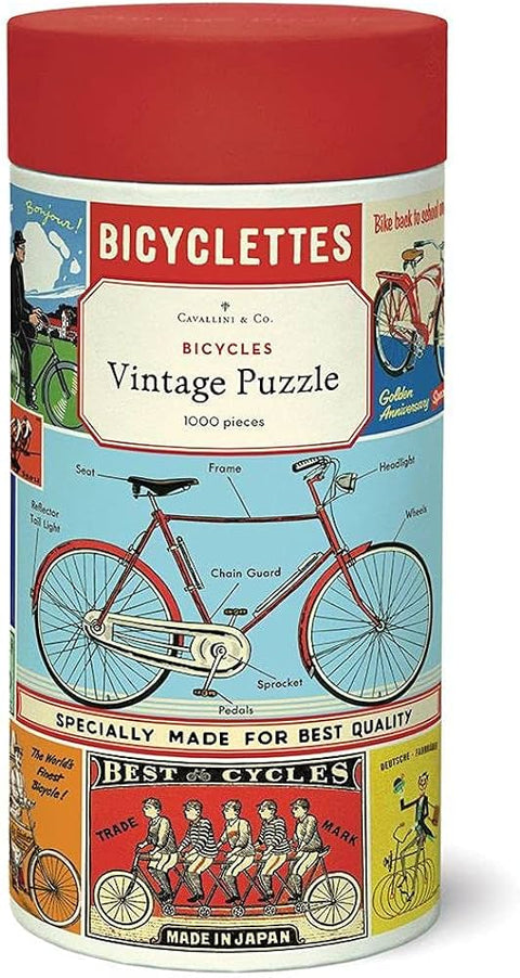 VINTAGE PUZZLE CAVALLINI & CO 1000 TEILE 55X70 FAHRRÄDER PZL/BIC