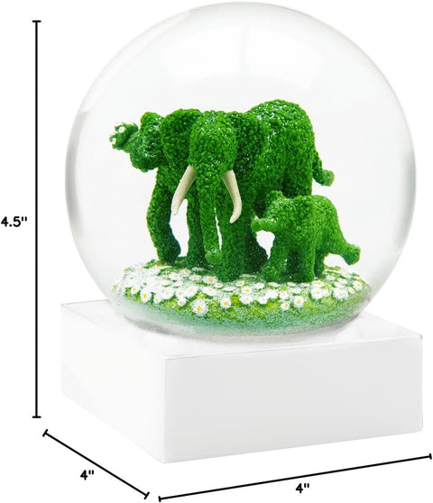 COOL SNOW GLOBES ELEPHANT TOPIARY ART. CS362-ETOP MULTICOLOR
