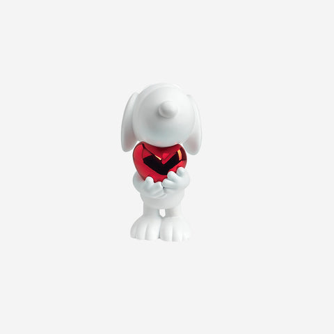 SCULPTURE SNOOPY HEART WHITE & RED 27 CM PEAST02501MAMERO LEBLON DELIENNE WHITE