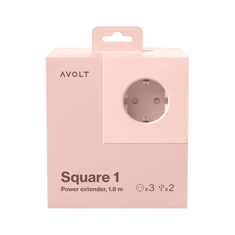 PRESA SQUARE 1 USB C 1.8 METER NEW PINK AVOLT