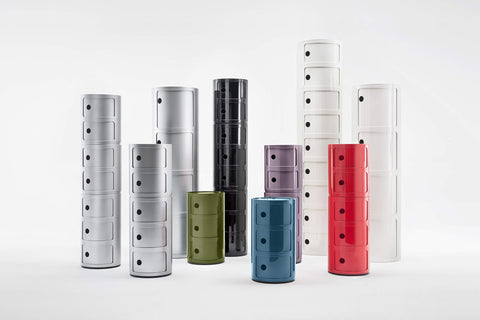 KARTELL SCHWARZER MODULARER NACHTTISCH MIT 4 ELEMENTEN
