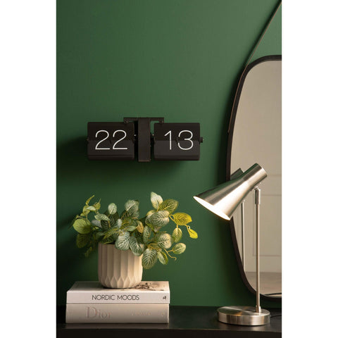 Flip Clock Uhr ohne Gehäuse matt 36 x 8,5 x 14 cm Box32 KA5602BK Karlsson schwarz