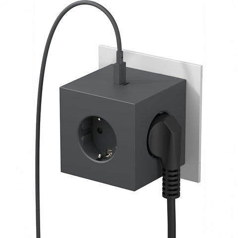 PRESA SQUARE 2 USB C STOCKHOLM BLACK SOCKET F AVOLT