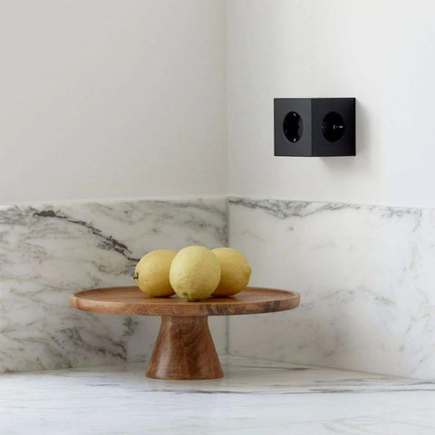 PRESA SQUARE 2 USB C STOCKHOLM BLACK SOCKET F AVOLT