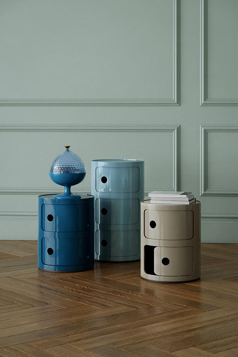 "KARTELL MODULAR 2 BLUE DRAWERS ART 4966/15"