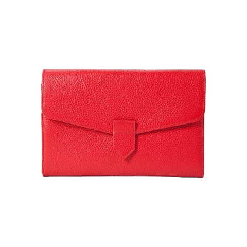 FABRIANO ROTE REISETASCHE AUS LEDER