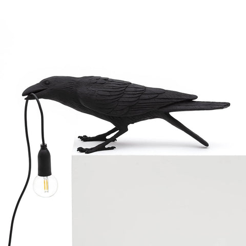 Vogelharzlampe 33,5 x 11,5 x 10,5, spielbar, schwarz, Art. 14736, ausgewählt