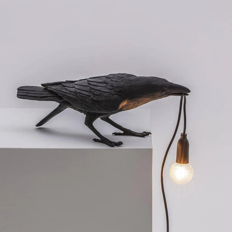 Vogelharzlampe 33,5 x 11,5 x 10,5, spielbar, schwarz, Art. 14736, ausgewählt