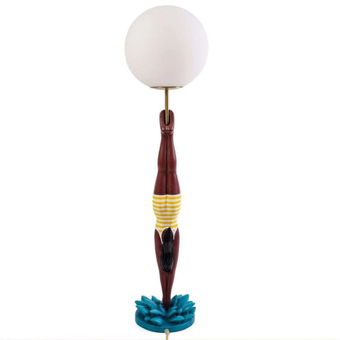 LAMPADA DA TAVOLO SELETTI IN RESINA LADY DIVER GIALLO 14937 MULTICOLOR