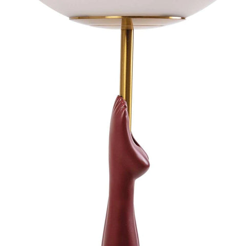 SELETTI TISCHLAMPE AUS HARZ LADY DIVER GELB 14937 MEHRFARBIG