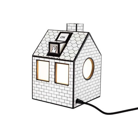SELETTI 15195 WEISSE TISCHLAMPE AUS RECYCELTEM PAPIER, EIN/AUS, 16X16X25