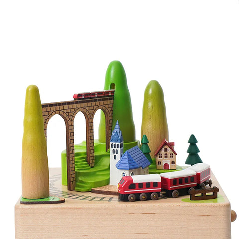 MOUNT TRAIN MUSIC BOX 1060177 WOODERFULLIFE BRAUN