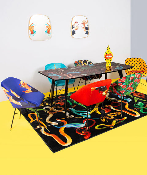 SELETTI SNAKES 17040 SPIEGEL MIT HOLZRAHMEN 54 CM H 59 CM