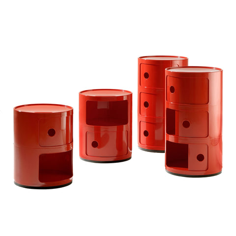 MODULAR NACHTTISCH 2 ELEMENTE 04966/10 KARTELL ROT