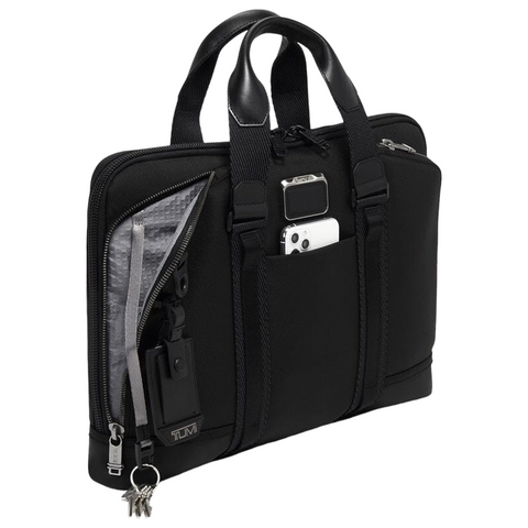 CARTELLA 2 MANICI ALPHA BRAVO ACCADEMY BRIEF 142488/1041 TUMI BLACK