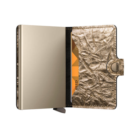 PORTAFOGLIO MINIWALLET CRUNCH GOLD SECRID GOLD