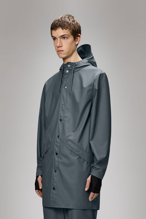 IMPERMEABILE LONG JACKET S W3 12020 RAINS LAGOON BLUE