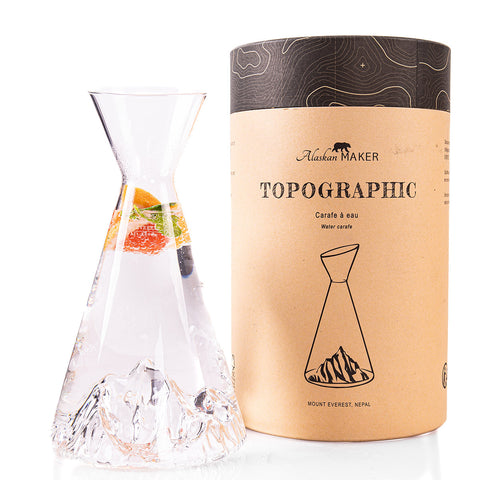 CARAFFA TOPOGRAPHIC MONTE EVEREST ALASKAN MAKER TRANSPARENT