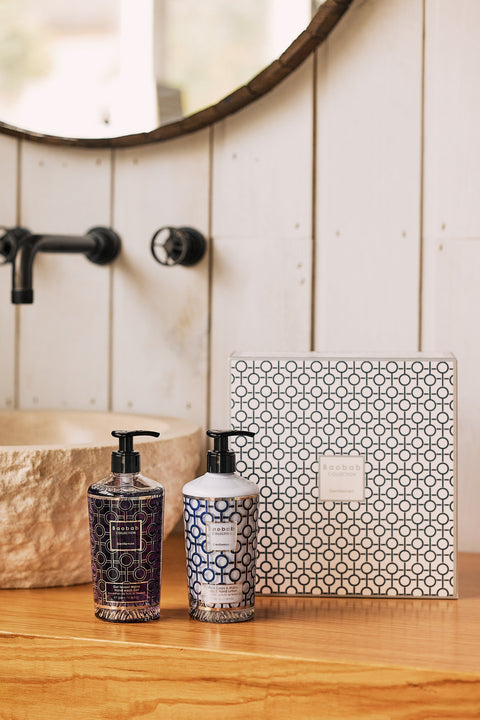 GESCHENKBOX GENTLEMEN KÖRPER- & HANDLOTION + HANDWASCHGEL BAOBAB MULTICOLOR