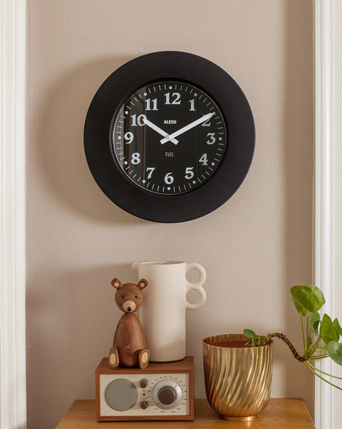 OROLOGIO PARETE MOMENTO 11BB NERO ALESSI