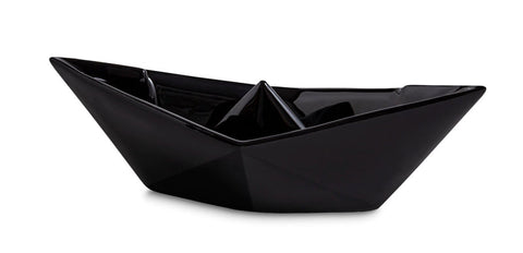 BARCHETTA ORIGAMI PICCOLA NERO CERAMICHE CRESCENTINI ART. 2369