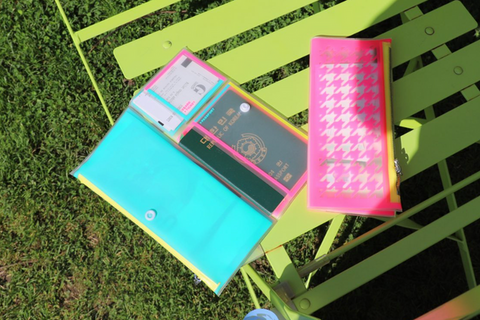 DOKUMENTENBRIEFTASCHE NALTHINI TRAVEL WALLET - BUNTE HELLGRÜN MEHRFARBIG