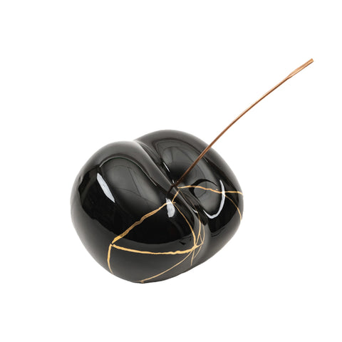 GEGIA GRANDE NERA KENTSUGI ART. 2578 CERAMICHE CRESCENTINI BLACK