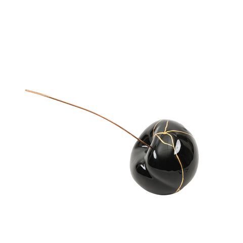 GEGIA GRANDE NERA KENTSUGI ART. 2578 CERAMICHE CRESCENTINI BLACK