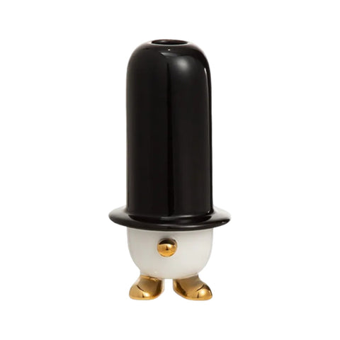 MR. JAMES SKULPTUR H.16 SCHWARZ UND POLIERT GOLD BOSA