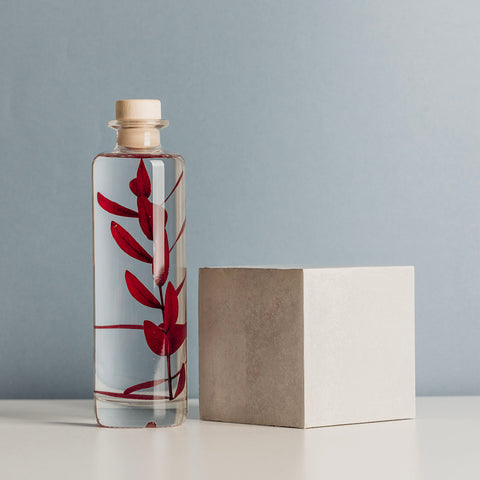 HERBARIUM H 21 CM EUCALYPTUS PARVIFOLIA RED CYLINDER THEOPHILE BERTHON RED