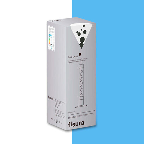 LAVA LAMP FISURA BASE BIANCA LIQUIDO AZZURRO E ROSSO ART. FL1818 MULTICOLOR