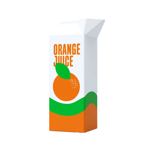 Orangensaft-Flüssigkeitsmarkt, mehrfarbige Vase