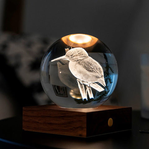 LAMPADA LIGHT 3D KINGFISHER BOAT ART. G025KF AMBER CRYSTAL MULTICOLOR