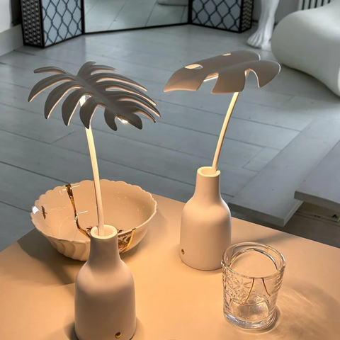LAMPADA TAVOLO SELETTI LEAF LIGHT STELLOU 17,5X14X36 CM 09024 WHITE