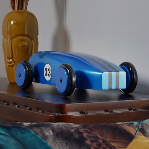 WOOD CAR BLUE AR063 AUTHENTIC MODELS