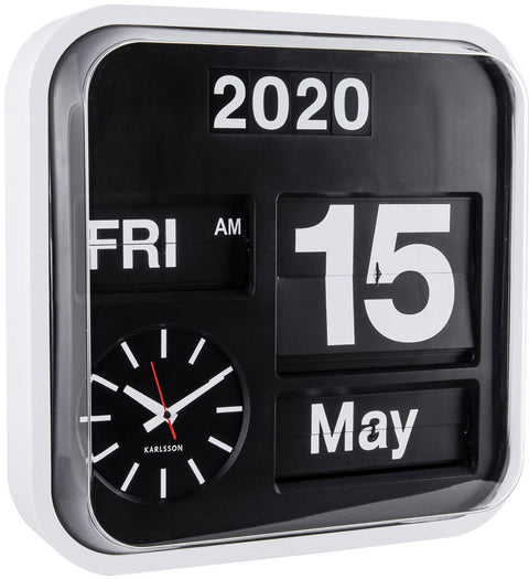OROLOGIO WALL CLOCK BIG FLIP ART KA4203 KARLSSON WHITE