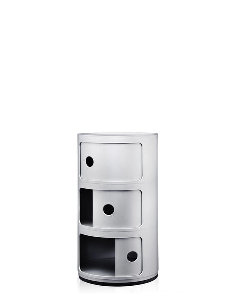 KARTELL MODULAR 3 DRAWERS SILVER