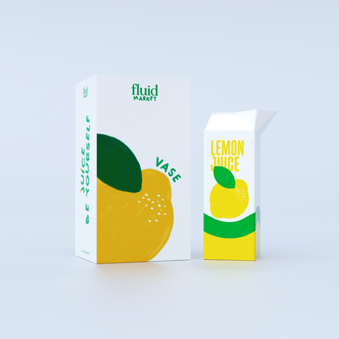 ZITRONENSAFT-FLÜSSIGKEITSMARKT MEHRFARBIGE VASE