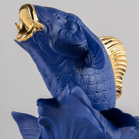 KOI-KARPFEN BLAU-GOLD 01009579 LLADRO' BLAU