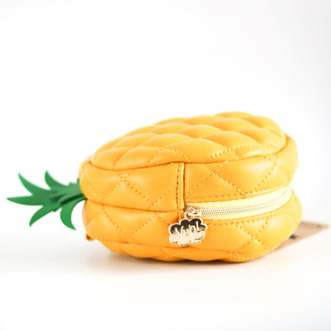 PORTAMONETE FRUIT/VEGGY FRESH PINAPPLE LEATHER YUP! YELLOW