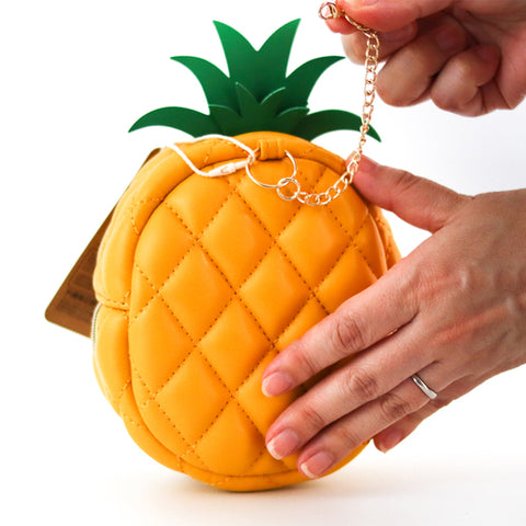 PORTAMONETE FRUIT/VEGGY FRESH PINAPPLE LEATHER YUP! YELLOW