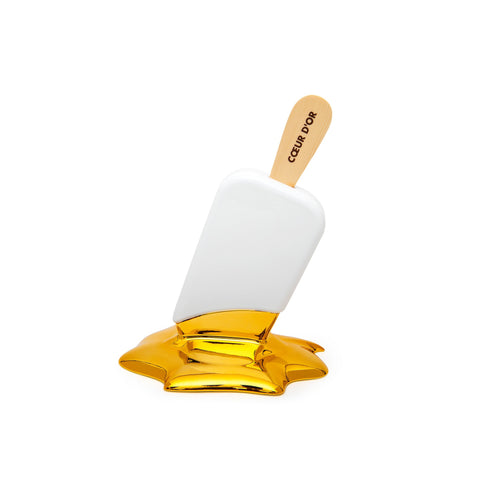 COEUR D'OR SKULPTUR H.13 WEISS UND GOLD ART. BPZ018/BG SEQUENZEN