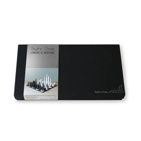 SCACCHI SKYLINE ACRYLIC NEW YORK VS DUBAI (WITH MARBLE HATCH BOARD) SKU.977 WHITE