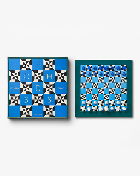 LACKIERTES SCHACH POSEIDON ART. PW00673 PRINTWORKS BLAU