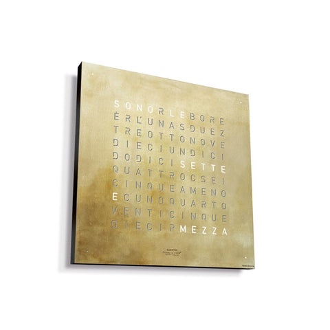 CLASSIC 45X45 SILBER & GOLD QLOCKTWO UHR