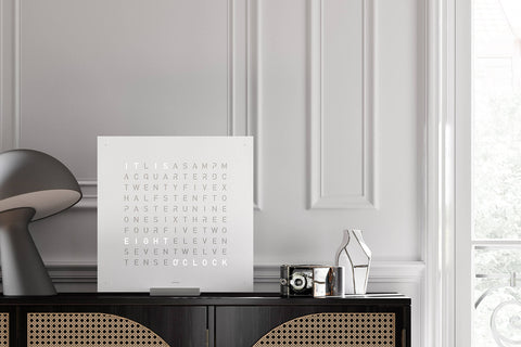 QLOCKTWO CLASSIC 45X45 QT4 PANNELLO BIANCO