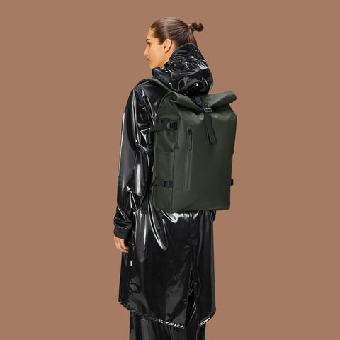 ZAINO ROLLTOP RUCKSACK LARGE W3 14590 RAINS GREEN