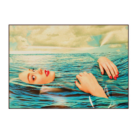 TEPPICH MÄDCHEN IM MEER 200X280 CM 18074 SELETTI MEHRFARBIG