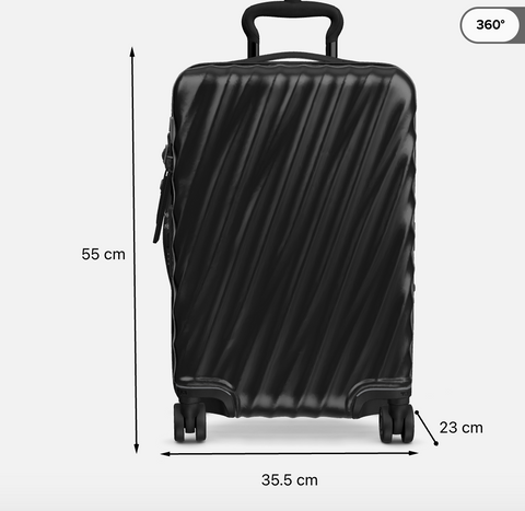 "TUMI CABIN TROLLEY 19 DEGREE BLACK INTL ART 139683/1041/0228771D2"