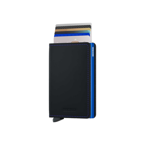 SLIMWALLET SECRID MATTE BLACK & BLUE